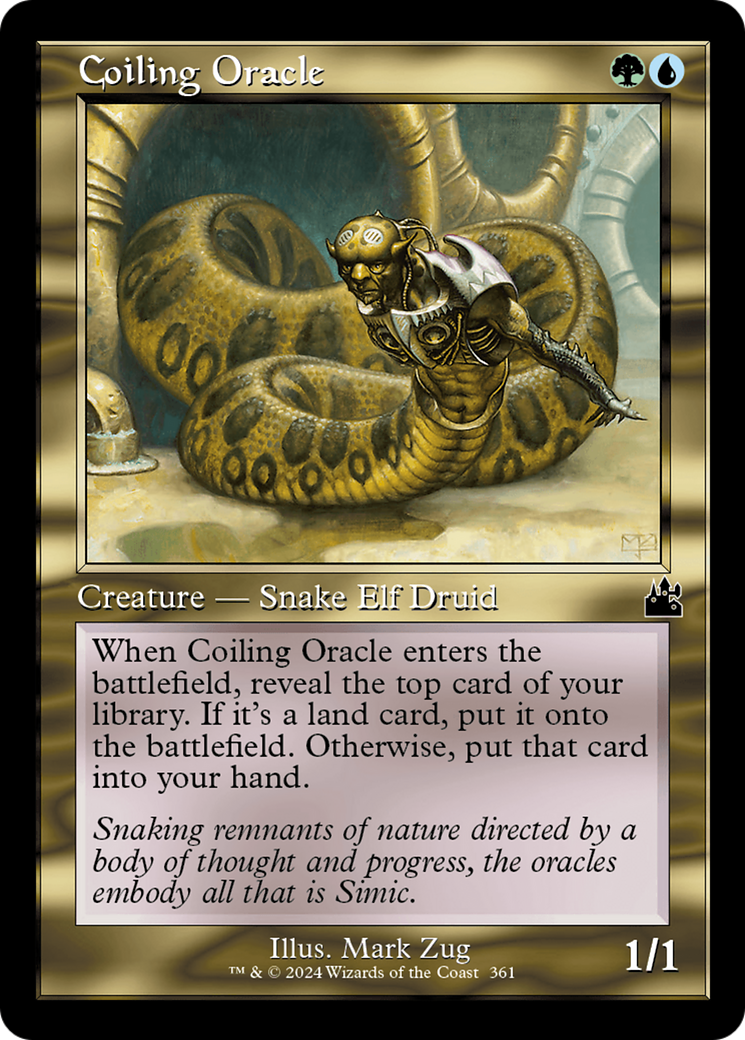 Coiling Oracle (RVR-361) - Ravnica Remastered Foil - Premium MTG Single from Wizards of the Coast - Just $0.25! Shop now at Game Crave Tournament Store