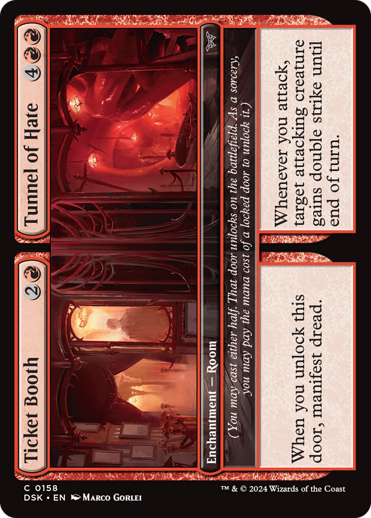 Ticket Booth // Tunnel of Hate (DSK-158) - Duskmourn: House of Horror - Premium MTG Single from Wizards of the Coast - Just $0.25! Shop now at Game Crave Tournament Store