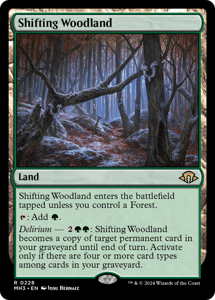 Shifting Woodland (MH3-228) - Modern Horizons 3 Foil - Premium MTG Single from Wizards of the Coast - Just $5.55! Shop now at Game Crave Tournament Store
