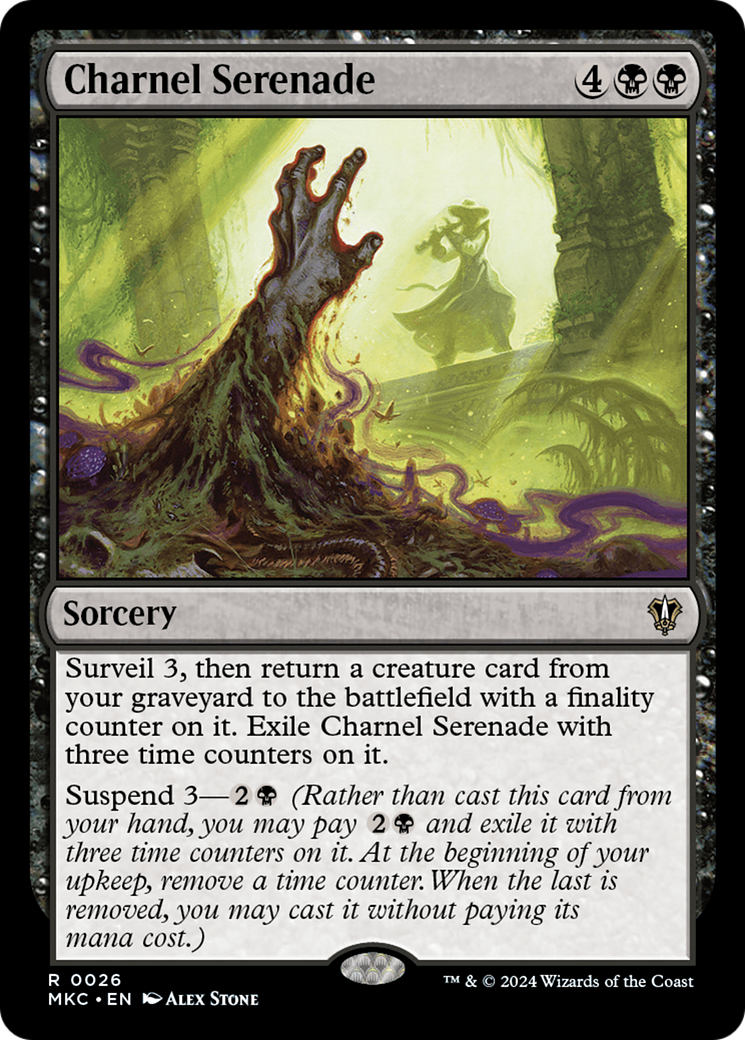 Charnel Serenade (MKC-026) - Murders at Karlov Manor Commander - Premium MTG Single from Wizards of the Coast - Just $0.25! Shop now at Game Crave Tournament Store