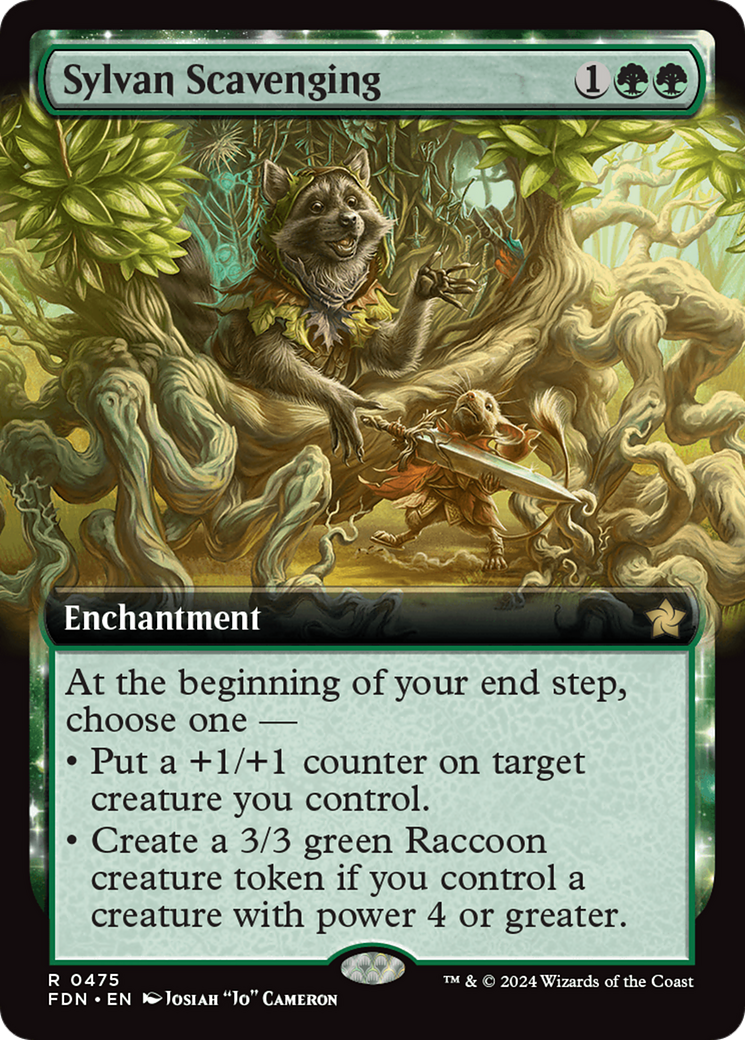 Sylvan Scavenging (FDN-475) - Foundations: (Extended Art) - Premium MTG Single from Wizards of the Coast - Just $0.25! Shop now at Game Crave Tournament Store