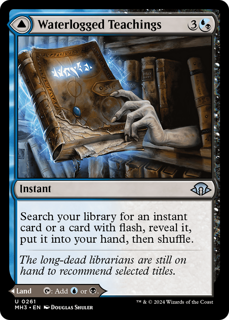 Waterlogged Teachings // Inundated Archive (MH3-261) - Modern Horizons 3 Foil - Premium MTG Single from Wizards of the Coast - Just $1.24! Shop now at Game Crave Tournament Store