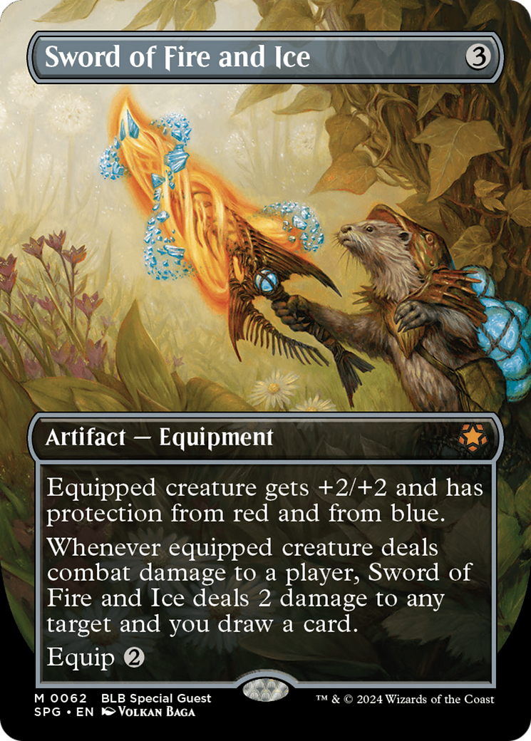 Sword of Fire and Ice (SPG-062) - Special Guests (Borderless) Foil - Premium MTG Single from Wizards of the Coast - Just $34.86! Shop now at Game Crave Tournament Store