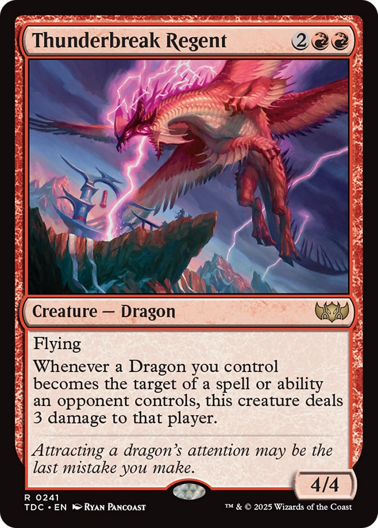 Thunderbreak Regent (TDC-241) - Tarkir: Dragonstorm Commander - Premium MTG Single from Wizards of the Coast - Just $0.08! Shop now at Game Crave Tournament Store