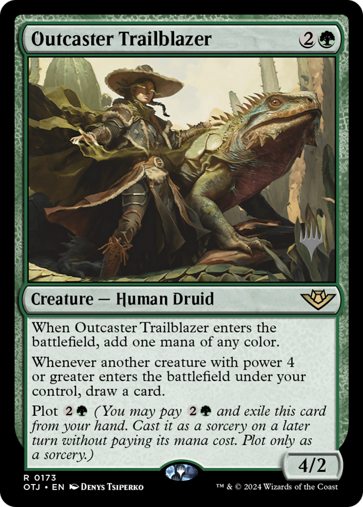 Outcaster Trailblazer (POTJ-173P) - Outlaws of Thunder Junction Promos Foil - Premium MTG Single from Wizards of the Coast - Just $1.11! Shop now at Game Crave Tournament Store