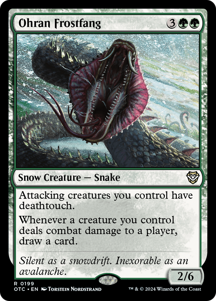 Ohran Frostfang (OTC-199) - Outlaws of Thunder Junction Commander - Premium MTG Single from Wizards of the Coast - Just $3.50! Shop now at Game Crave Tournament Store