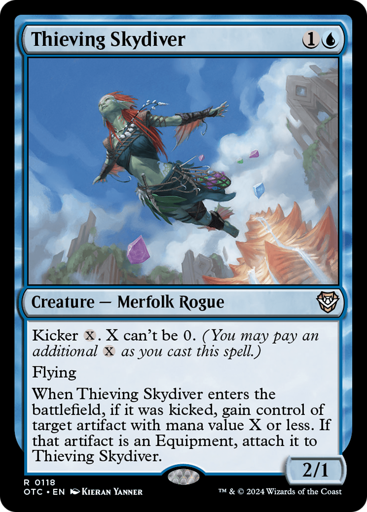 Thieving Skydiver (OTC-118) - Outlaws of Thunder Junction Commander - Premium MTG Single from Wizards of the Coast - Just $0.25! Shop now at Game Crave Tournament Store