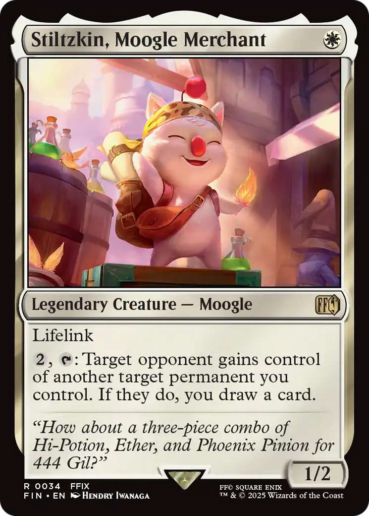 Stiltzkin, Moogle Merchant (FIN-034) - FINAL FANTASY Foil - Premium MTG Single from Wizards of the Coast - Just $0.22! Shop now at Game Crave Tournament Store