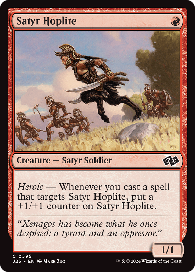 Satyr Hoplite (J25-595) - Foundations Jumpstart - Premium MTG Single from Wizards of the Coast - Just $0.25! Shop now at Game Crave Tournament Store