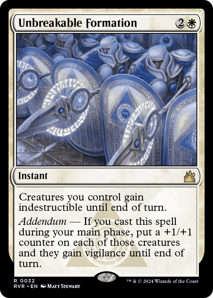Unbreakable Formation (RVR-032) - Ravnica Remastered - Premium MTG Single from Wizards of the Coast - Just $1.34! Shop now at Game Crave Tournament Store