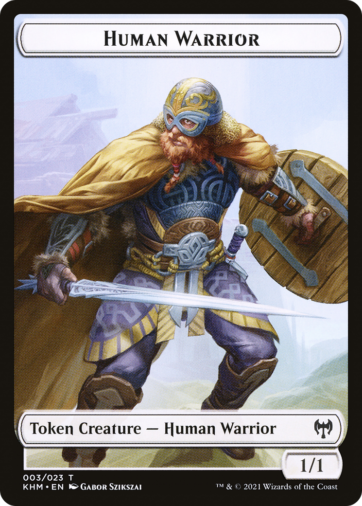 Human Warrior (TKHM-003) - Kaldheim Tokens