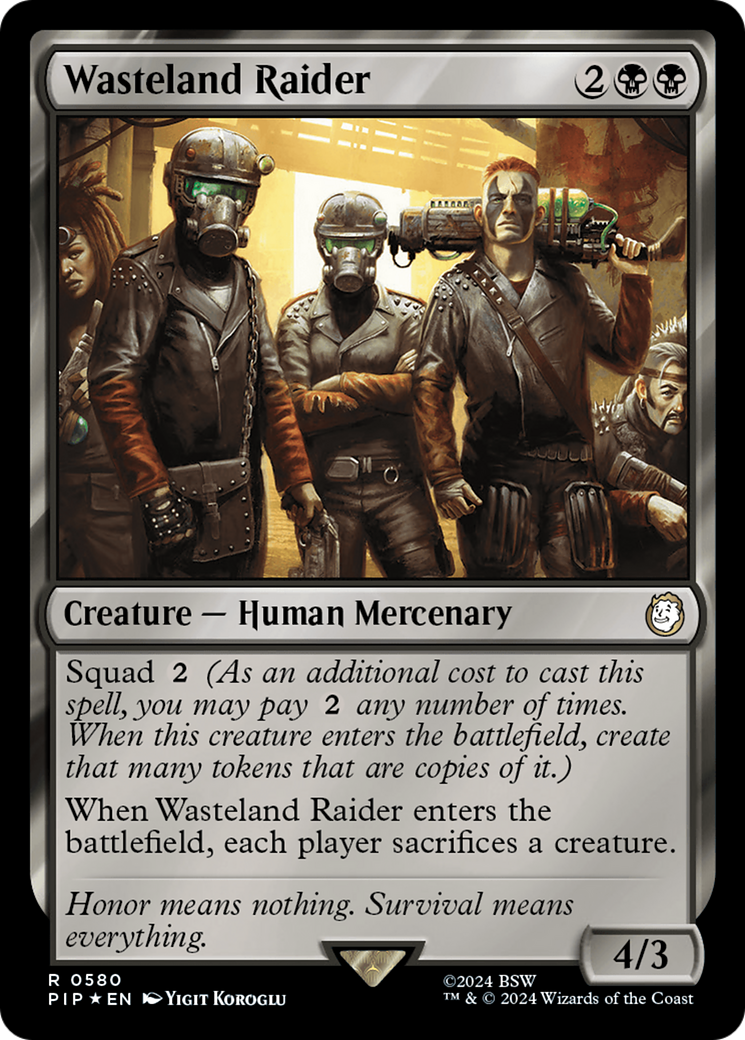 Wasteland Raider (PIP-580) - Fallout Foil - Premium MTG Single from Wizards of the Coast - Just $1.02! Shop now at Game Crave Tournament Store