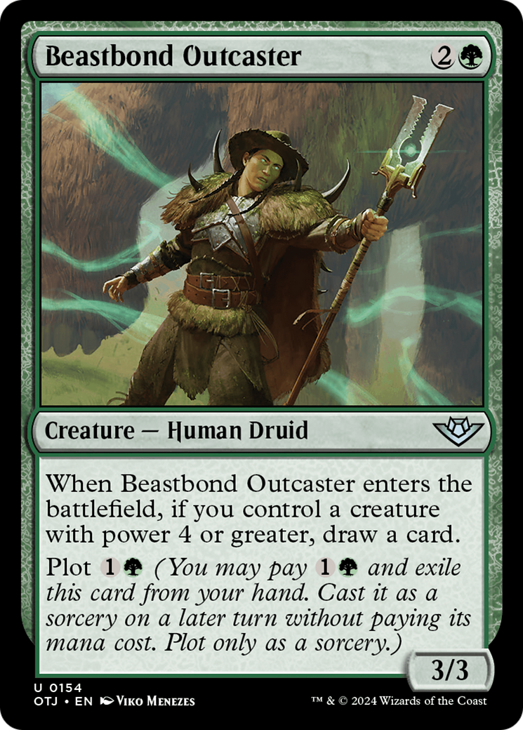Beastbond Outcaster (OTJ-154) - Outlaws of Thunder Junction - Premium MTG Single from Wizards of the Coast - Just $0.25! Shop now at Game Crave Tournament Store
