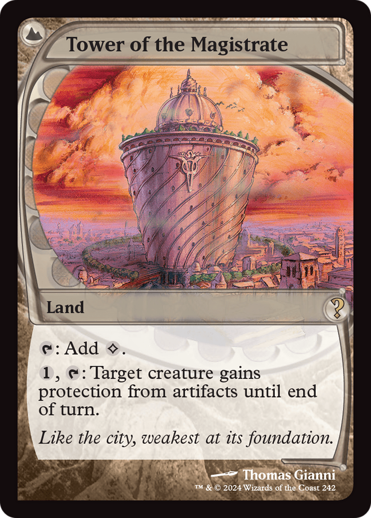 Tower of the Magistrate (MB2-242) - Mystery Booster 2 Foil - Premium MTG Single from Wizards of the Coast - Just $32.44! Shop now at Game Crave Tournament Store