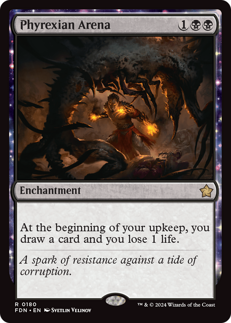 Phyrexian Arena (FDN-180) - Foundations: (enchantment) Foil - Premium MTG Single from Wizards of the Coast - Just $1.43! Shop now at Game Crave Tournament Store