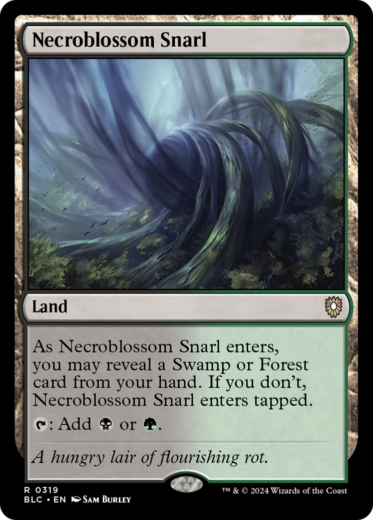 Necroblossom Snarl (BLC-319) - Bloomburrow Commander - Premium MTG Single from Wizards of the Coast - Just $0.30! Shop now at Game Crave Tournament Store