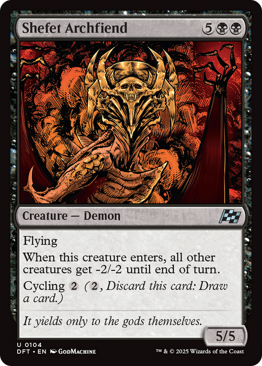 Shefet Archfiend (DFT-104) - Aetherdrift Foil - Premium MTG Single from Wizards of the Coast - Just $0.08! Shop now at Game Crave Tournament Store