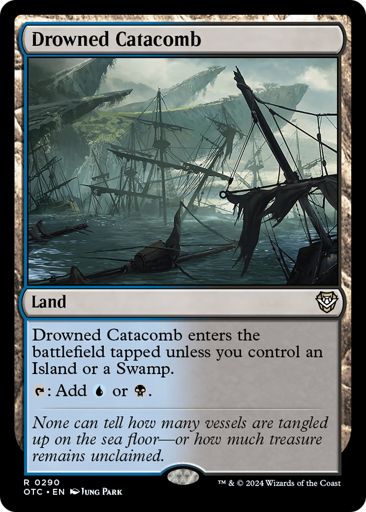 Drowned Catacomb (OTC-290) - Outlaws of Thunder Junction Commander - Premium MTG Single from Wizards of the Coast - Just $1.26! Shop now at Game Crave Tournament Store