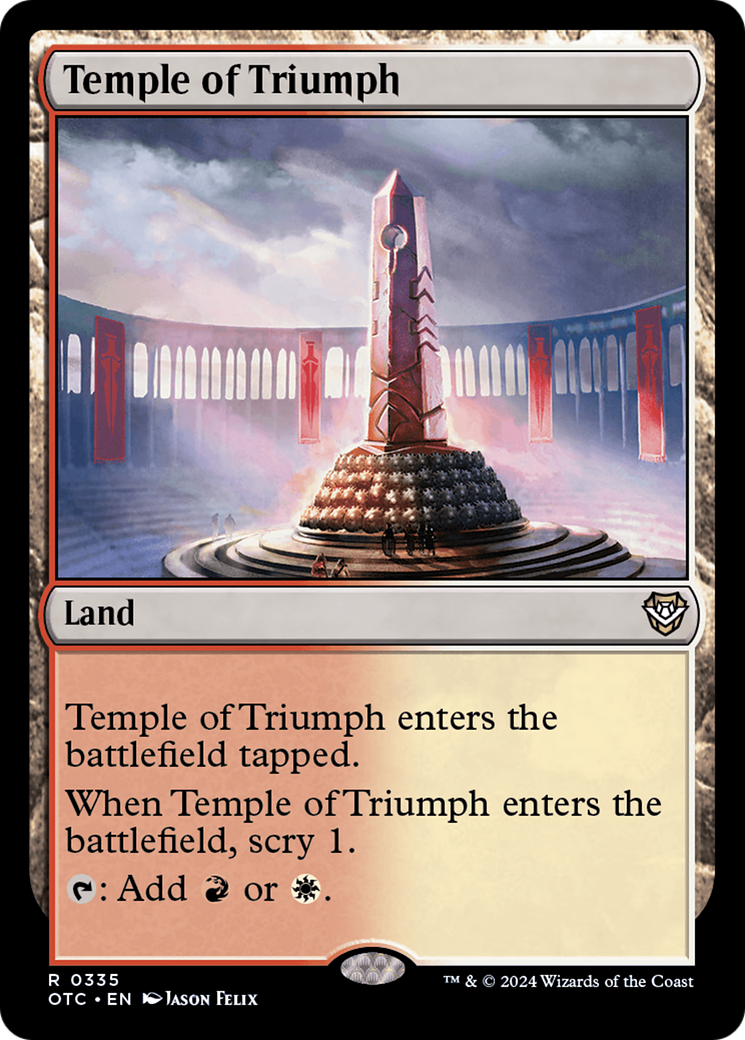 Temple of Triumph (OTC-335) - Outlaws of Thunder Junction Commander - Premium MTG Single from Wizards of the Coast - Just $0.25! Shop now at Game Crave Tournament Store