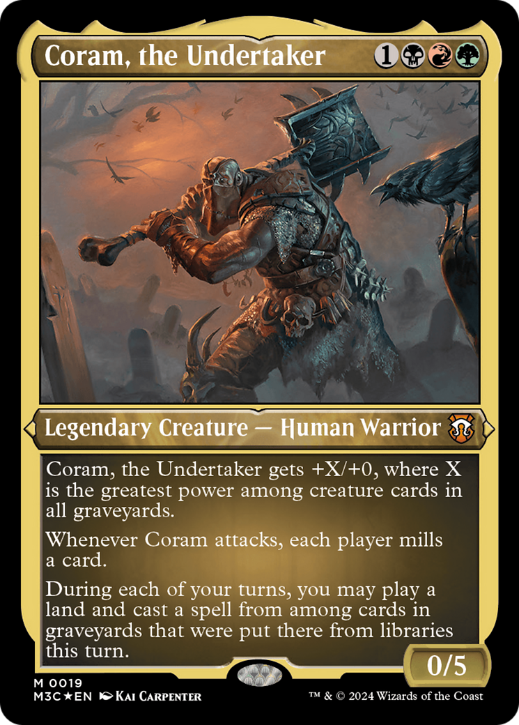 Coram, the Undertaker (M3C-019) - Modern Horizons 3 Commander Etched Foil - Premium MTG Single from Wizards of the Coast - Just $0.50! Shop now at Game Crave Tournament Store