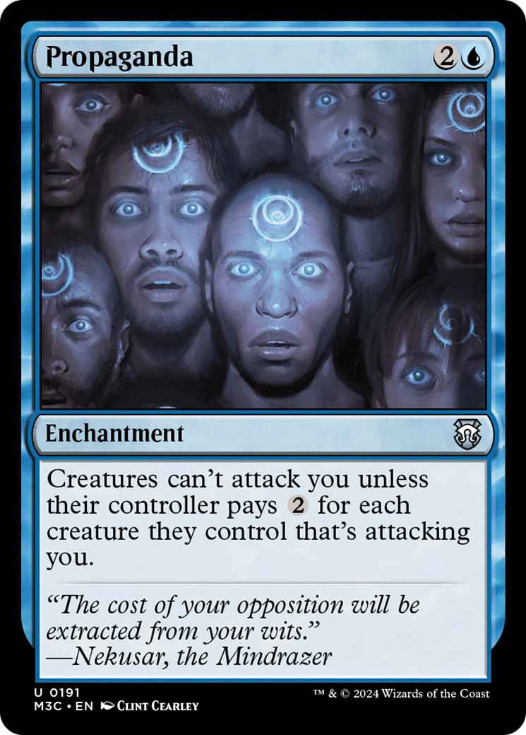 Propaganda (M3C-191) - Modern Horizons 3 Commander Foil - Premium MTG Single from Wizards of the Coast - Just $1.14! Shop now at Game Crave Tournament Store