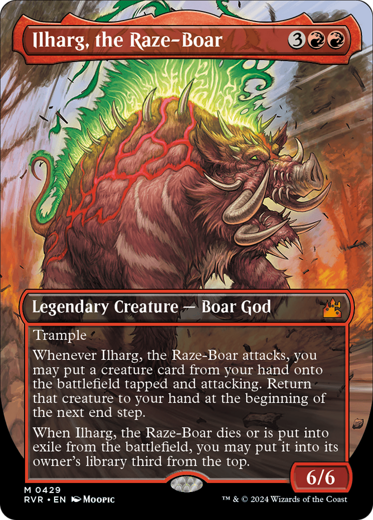 Ilharg, the Raze-Boar (RVR-429) - Ravnica Remastered (Borderless) Foil - Premium MTG Single from Wizards of the Coast - Just $6.42! Shop now at Game Crave Tournament Store