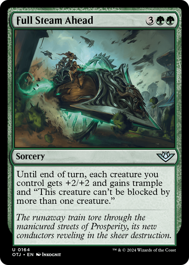 Full Steam Ahead (OTJ-164) - Outlaws of Thunder Junction Foil - Premium MTG Single from Wizards of the Coast - Just $0.25! Shop now at Game Crave Tournament Store