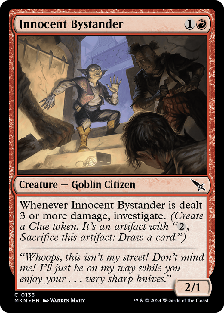 Innocent Bystander (MKM-133) - Murders at Karlov Manor - Premium MTG Single from Wizards of the Coast - Just $0.25! Shop now at Game Crave Tournament Store