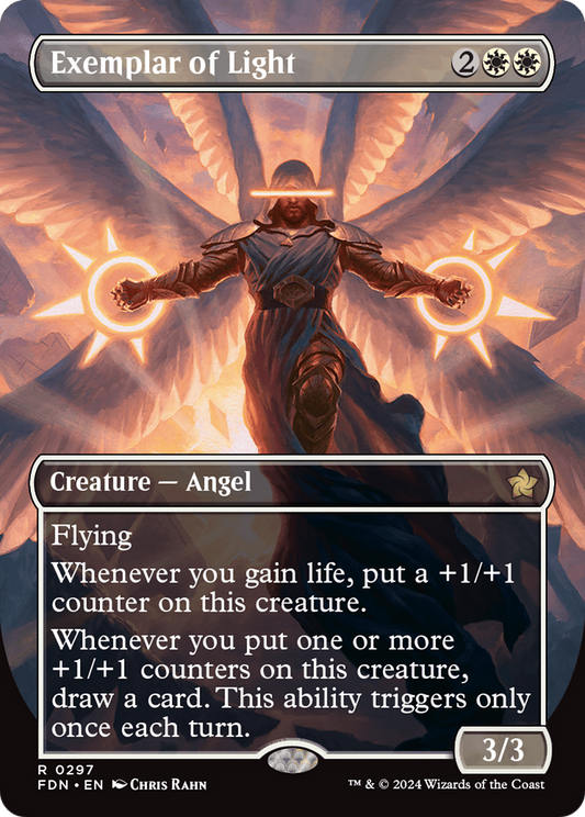 Exemplar of Light (FDN-297) - Foundations (Borderless) Foil - Premium MTG Single from Wizards of the Coast - Just $6.74! Shop now at Game Crave Tournament Store