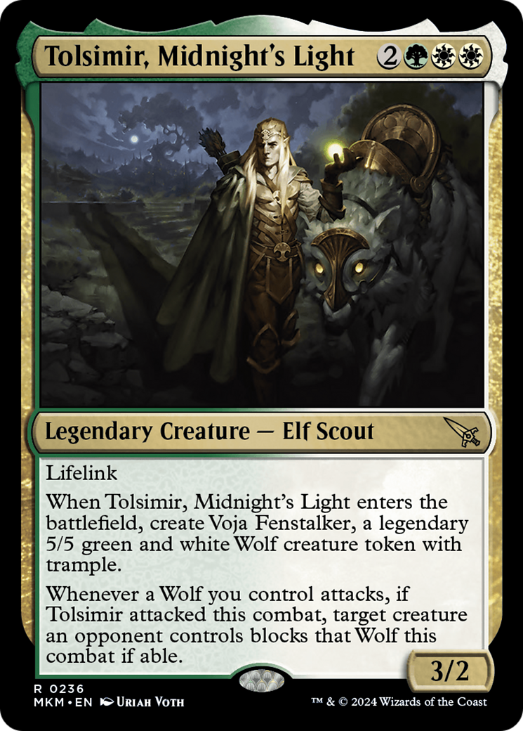 Tolsimir, Midnight's Light (MKM-236) - Murders at Karlov Manor Foil - Premium MTG Single from Wizards of the Coast - Just $0.26! Shop now at Game Crave Tournament Store