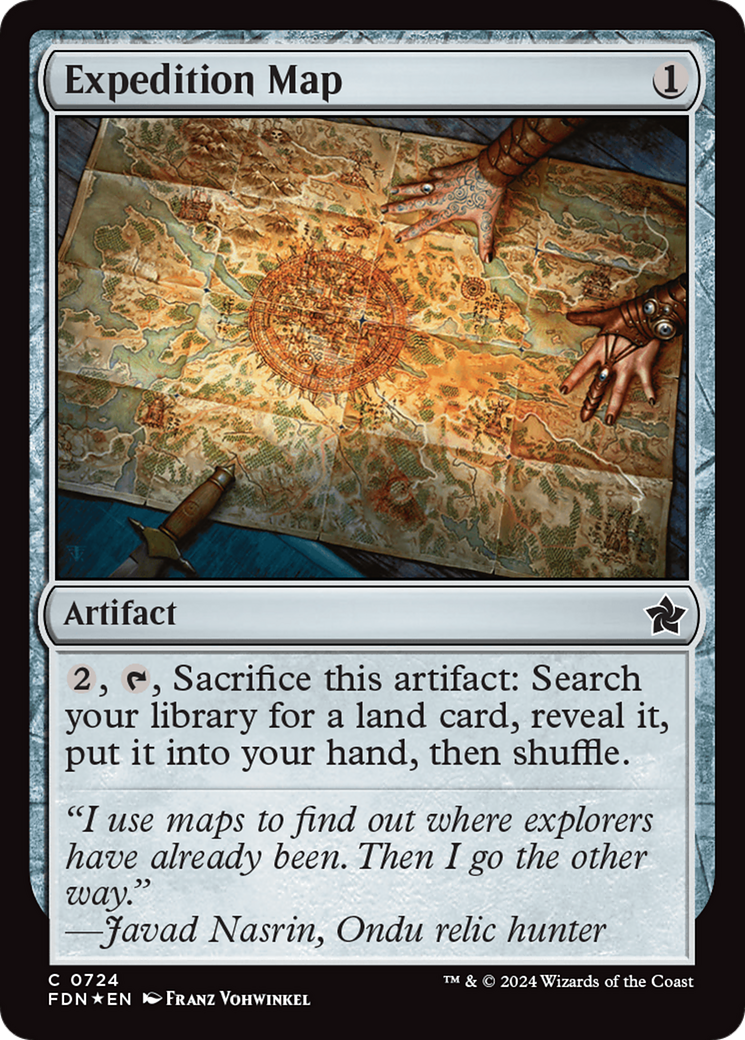 Expedition Map (FDN-724) - Foundations Foil - Premium MTG Single from Wizards of the Coast - Just $0.60! Shop now at Game Crave Tournament Store