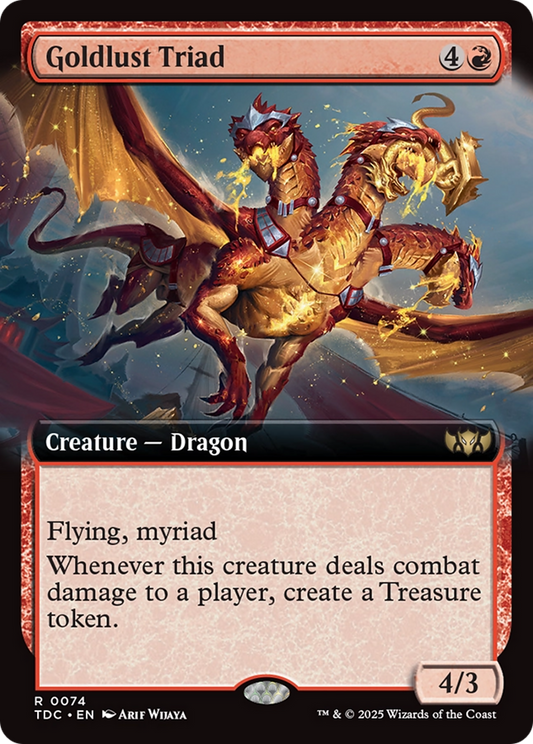 Goldlust Triad (TDC-074) - Tarkir: Dragonstorm Commander: (Extended Art) - Premium MTG Single from Wizards of the Coast - Just $1.83! Shop now at Game Crave Tournament Store