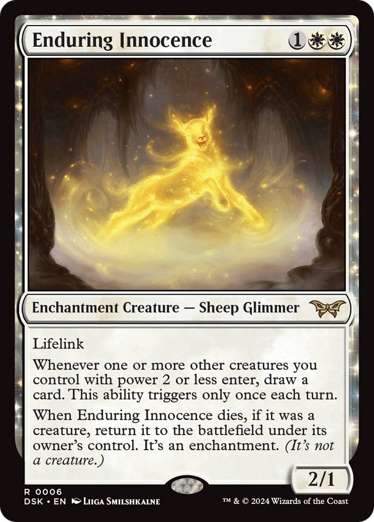 Enduring Innocence (DSK-006) - Duskmourn: House of Horror: (nyxtouched) Foil - Premium MTG Single from Wizards of the Coast - Just $3.66! Shop now at Game Crave Tournament Store