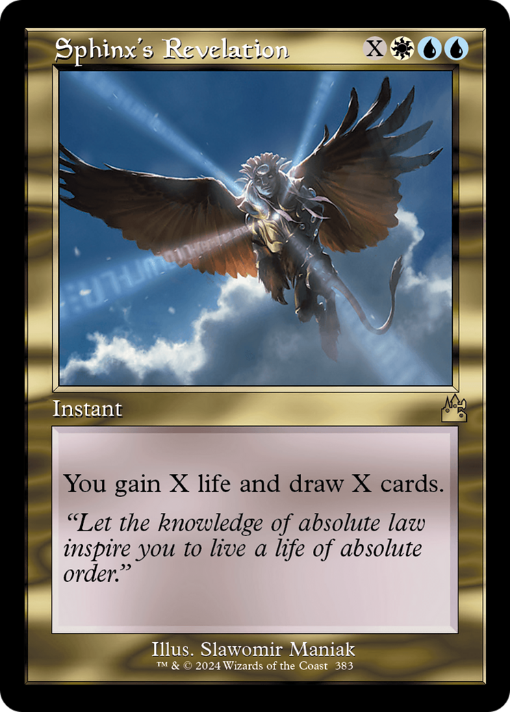 Sphinx's Revelation (RVR-383) - Ravnica Remastered Foil - Premium MTG Single from Wizards of the Coast - Just $0.26! Shop now at Game Crave Tournament Store