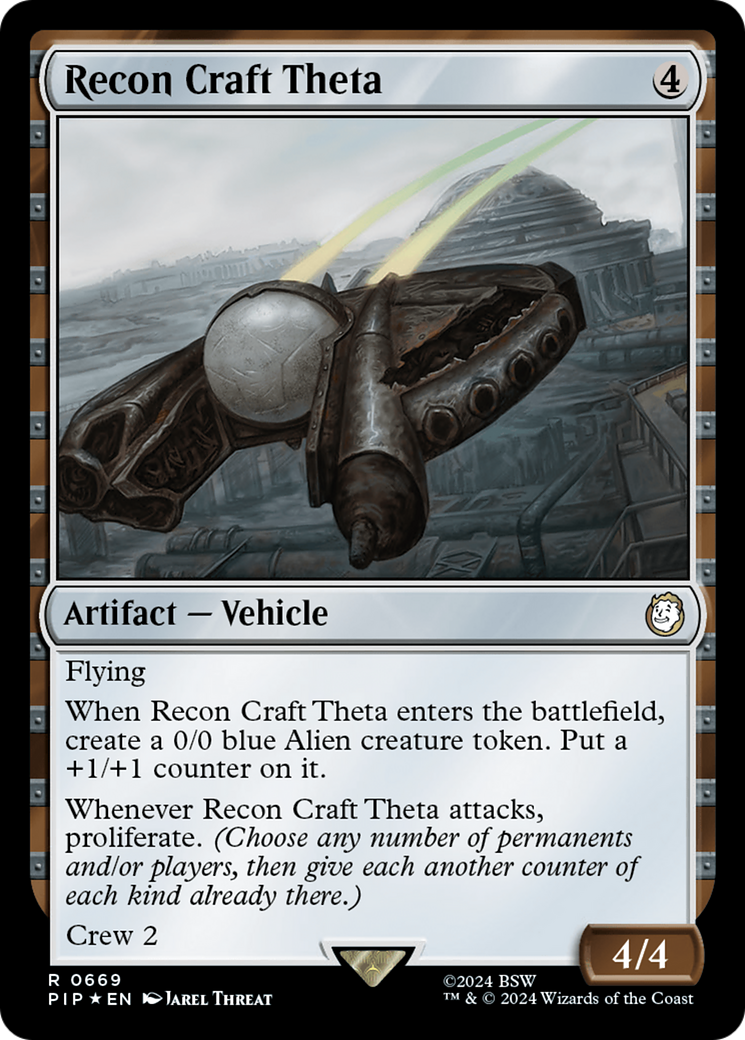 Recon Craft Theta (PIP-669) - Fallout Foil - Premium MTG Single from Wizards of the Coast - Just $1.19! Shop now at Game Crave Tournament Store