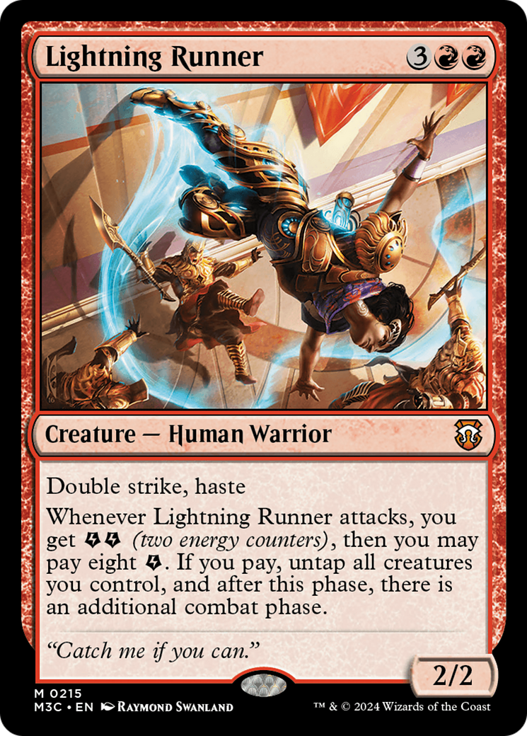 Lightning Runner (M3C-215) - Modern Horizons 3 Commander Foil - Premium MTG Single from Wizards of the Coast - Just $0.26! Shop now at Game Crave Tournament Store