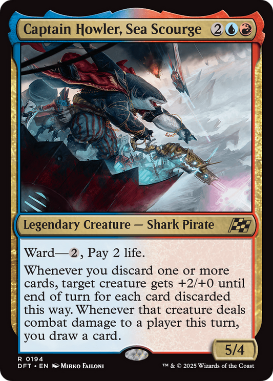 Captain Howler, Sea Scourge (DFT-194) - Aetherdrift Foil - Premium MTG Single from Wizards of the Coast - Just $0.08! Shop now at Game Crave Tournament Store