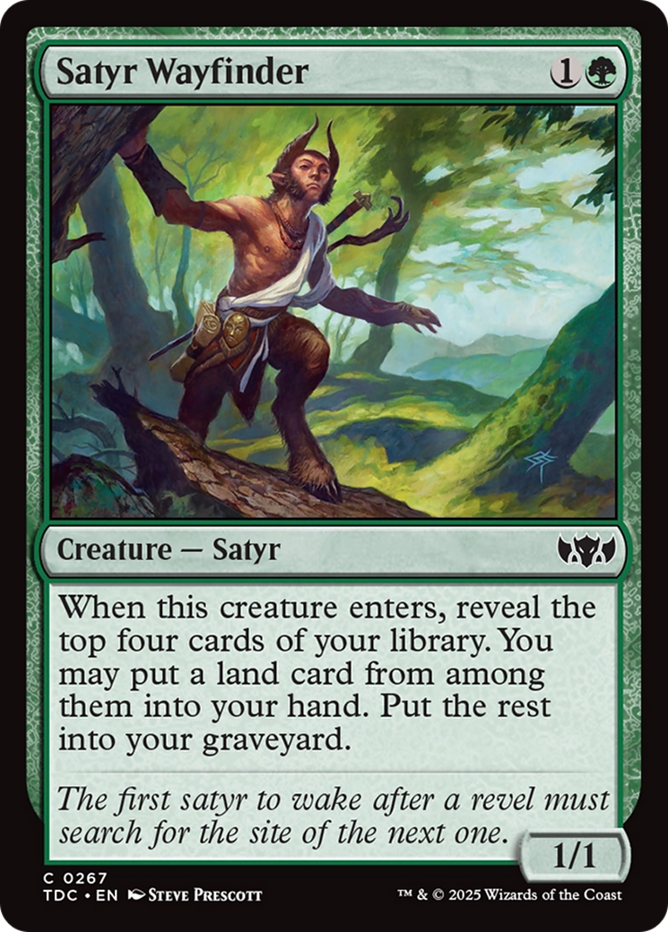 Satyr Wayfinder (TDC-267) - Tarkir: Dragonstorm Commander - Premium MTG Single from Wizards of the Coast - Just $0.08! Shop now at Game Crave Tournament Store