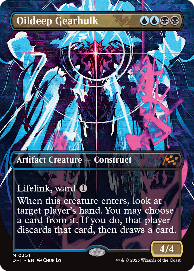 Oildeep Gearhulk (Borderless) (DFT-351) - Aetherdrift - Premium MTG Single from Wizards of the Coast - Just $0.33! Shop now at Game Crave Tournament Store