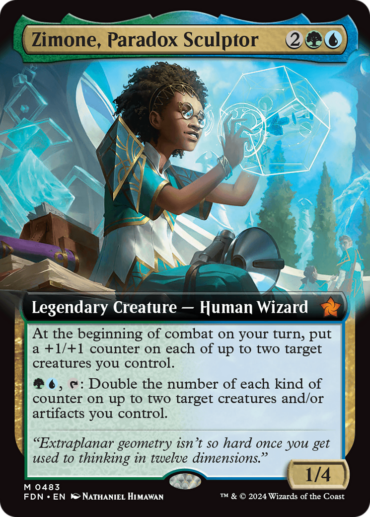 Zimone, Paradox Sculptor (FDN-483) - Foundations: (Extended Art) - Premium MTG Single from Wizards of the Coast - Just $1.18! Shop now at Game Crave Tournament Store