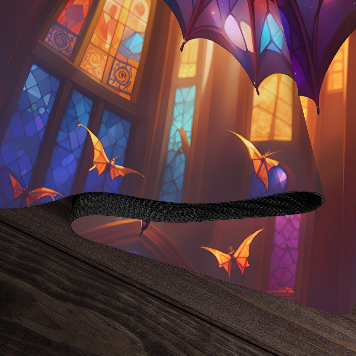 Stained Glass Bat Playmat - Premium Playmat from Inked Gaming - Just $34.99! Shop now at Game Crave Tournament Store