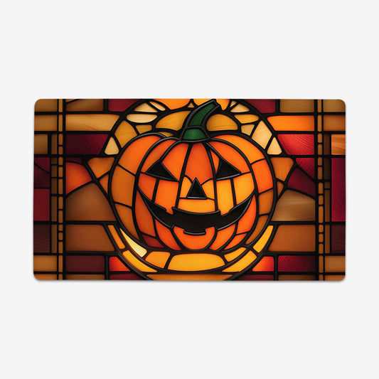Stained Glass Pumpkin Playmat - Premium Playmat from Inked Gaming - Just $34.99! Shop now at Game Crave Tournament Store