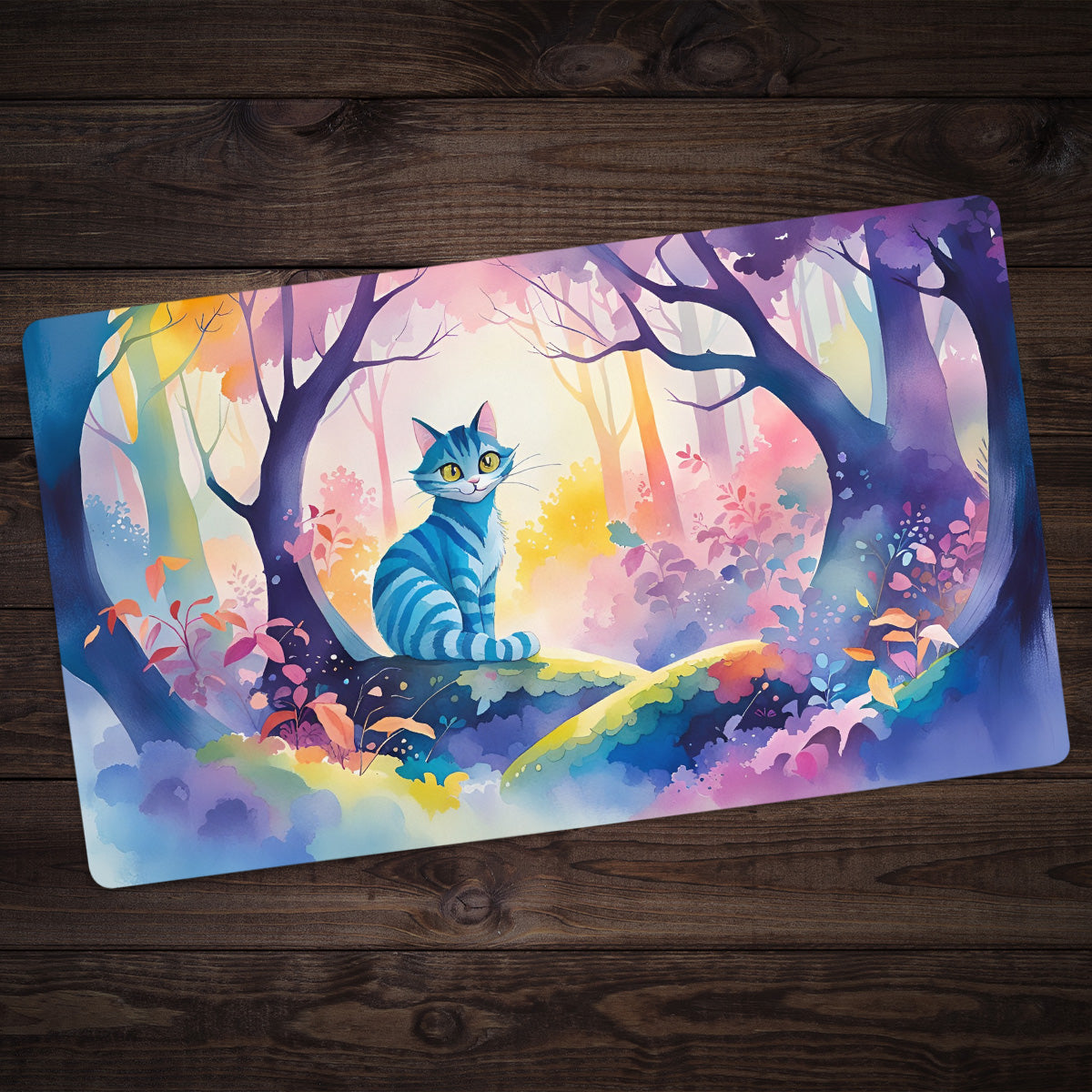 Watercolor Magical Cat Playmat - Premium Playmat from Inked Gaming - Just $34.99! Shop now at Game Crave Tournament Store