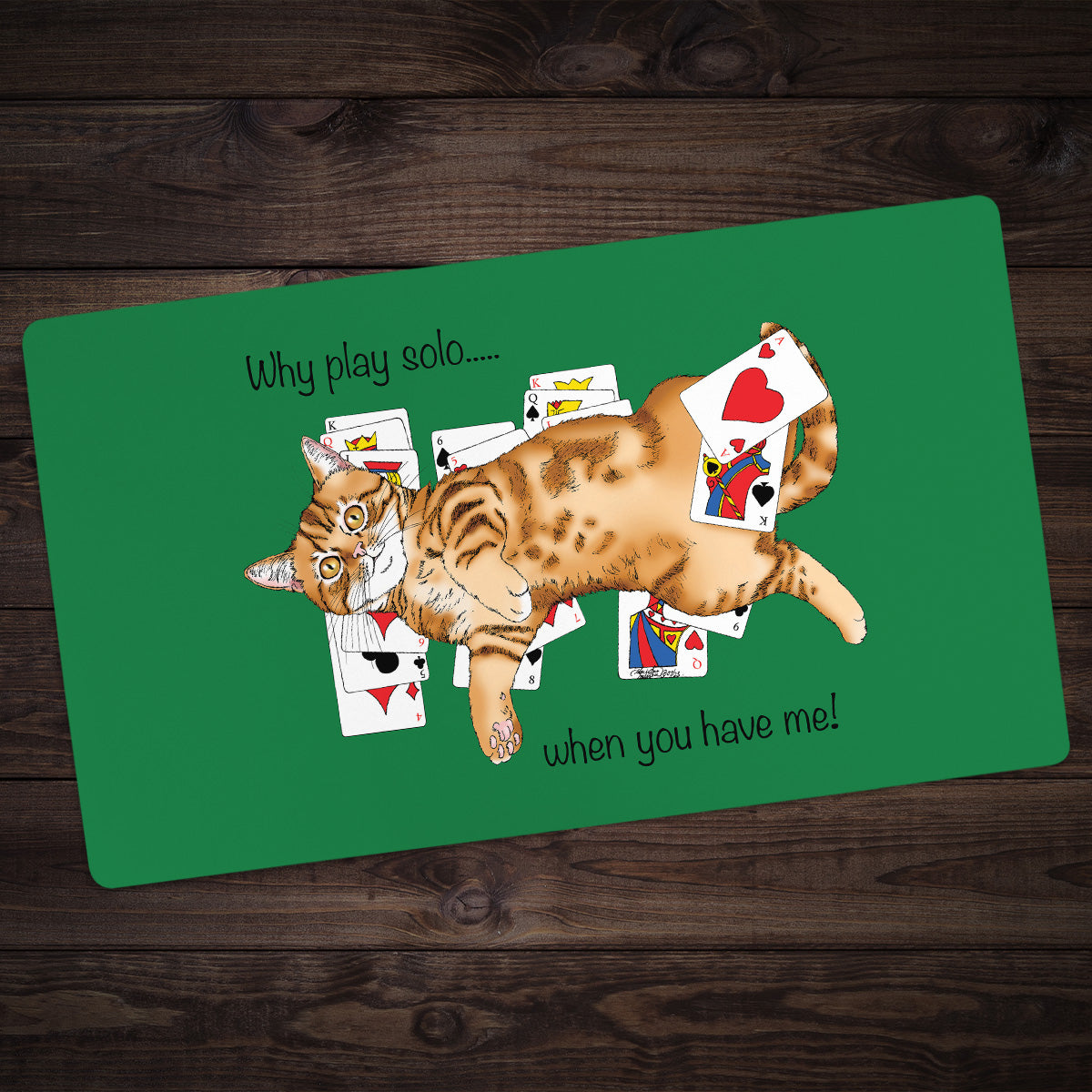 Solitaire Cat Playmat - Premium Playmat from Inked Gaming - Just $34.99! Shop now at Game Crave Tournament Store