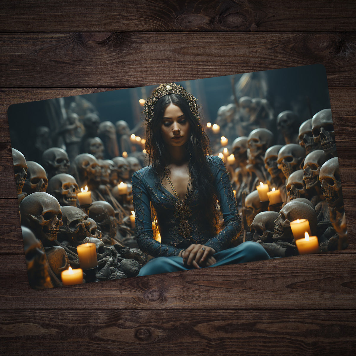 Skull Priestess Playmat - Premium Playmat from Inked Gaming - Just $34.99! Shop now at Game Crave Tournament Store