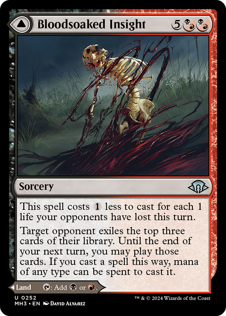 Bloodsoaked Insight // Sanguine Morass (MH3-252) - Modern Horizons 3 Foil - Premium MTG Single from Wizards of the Coast - Just $0.87! Shop now at Game Crave Tournament Store