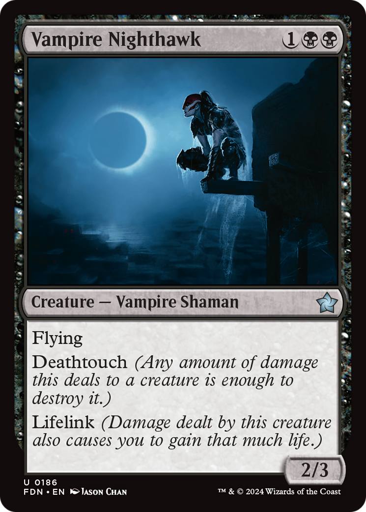 Vampire Nighthawk (FDN-186) - Foundations - Premium MTG Single from Wizards of the Coast - Just $0.25! Shop now at Game Crave Tournament Store