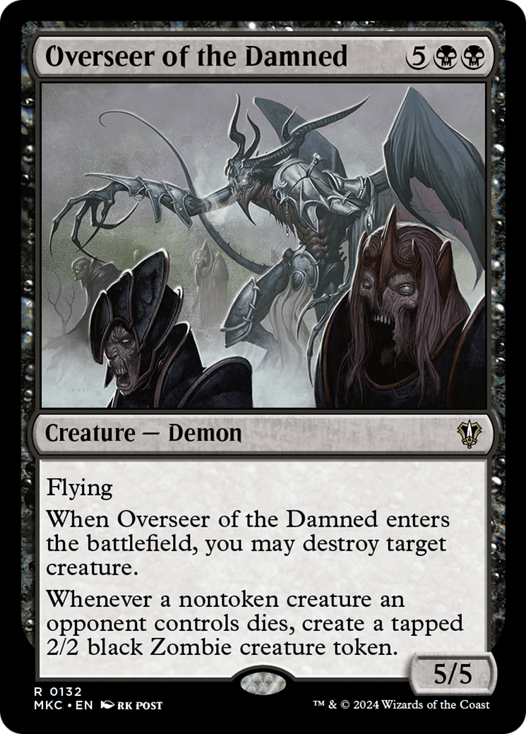 Overseer of the Damned (MKC-132) - Murders at Karlov Manor Commander - Premium MTG Single from Wizards of the Coast - Just $0.25! Shop now at Game Crave Tournament Store