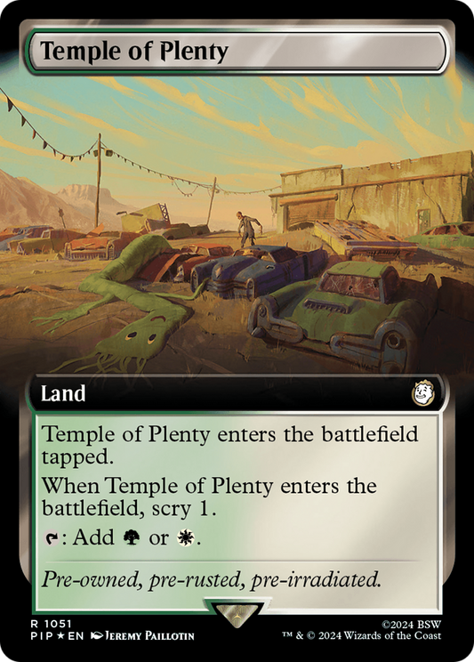 Temple of Plenty (PIP-1051) - Fallout: (Extended Art) Foil - Premium MTG Single from Wizards of the Coast - Just $1.18! Shop now at Game Crave Tournament Store