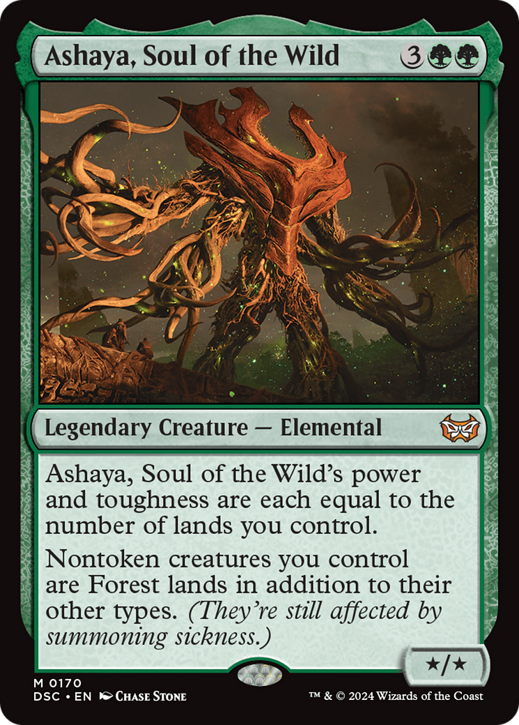 Ashaya, Soul of the Wild (DSC-170) - Duskmourn: House of Horror Commander - Premium MTG Single from Wizards of the Coast - Just $3.45! Shop now at Game Crave Tournament Store